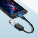 Przejściówka adapter micro USB (męski) - USB-A (żeński) OTG płaski 0.15m - czarny