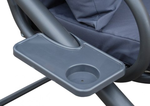 ND28_11103_8011_PAT_CB Huśtawka Ogrodowa Siedzisko Textylina 2x1 WZÓR Brązowa