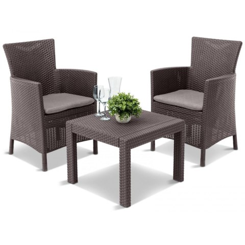 Zestaw mebli ogrodowych Rosario Balcony brązowe