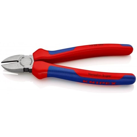 KNIPEX SZCZYPCE TNĄCE BOCZNE 180MM, POWLEKANE