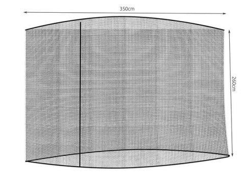 ND12_15261 Moskitiera do parasola ogrodowego 3,5m - czarna 5900779937642