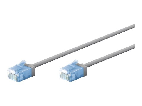 Goobay Goobay 74219 Ultra-elastyczny kabel krosowy CAT 6A, wąski, U/UTP, 0,15 m, szary | Goobay