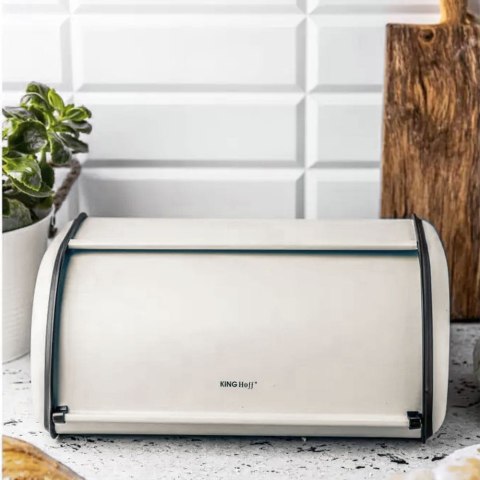 CHLEBAK STALOWY MAŁY 36CM KINGHOFF KH-1754 BEŻOWY