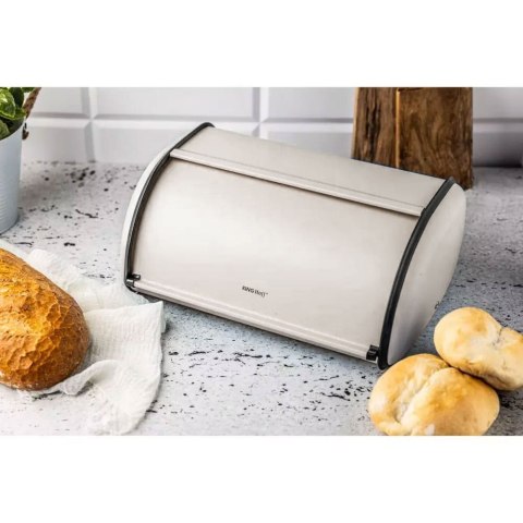 CHLEBAK STALOWY MAŁY 36CM KINGHOFF KH-1754 BEŻOWY