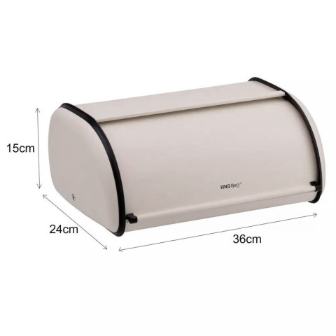 CHLEBAK STALOWY MAŁY 36CM KINGHOFF KH-1754 BEŻOWY