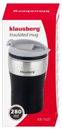 KUBEK TERMICZNY MAŁY 280ML KLAUSBERG SZARY KB-7622