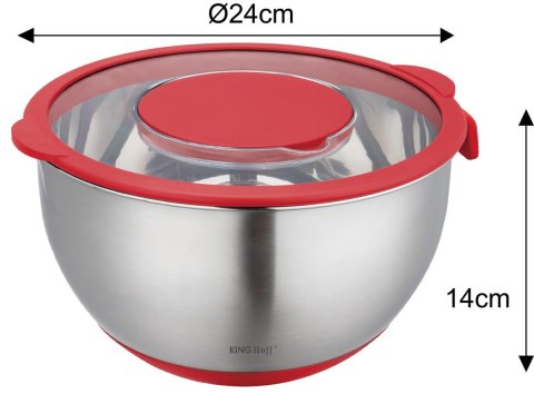 MISKA KUCHENNA WIELOFUNKCYJNA Z FUNKCJĄ TARKI DO WARZYW 24CM 5L 5 EL. KINGHOFF KH-1889