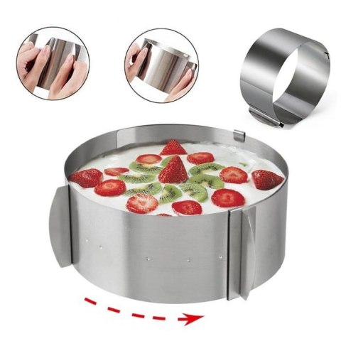 OBRĘCZ FORMA DO TORTÓW REGULOWANA 16-30 x 14.5cm BRUNBESTE BB-1522