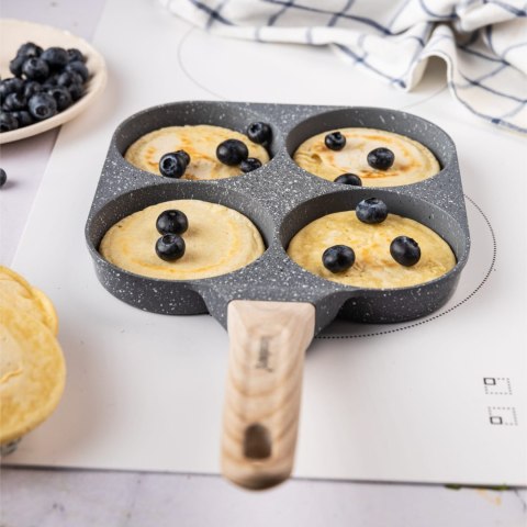 PATELNIA MARMURKOWA 4 W 1 DO NALEŚNIKÓW JAJEK PLACKÓW KLAUSBERG KB-7822 SZARA