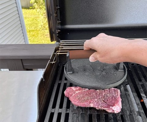 PRASA ŻELIWNA DO HAMBURGERÓW MIĘSA KOTLETÓW 18CM BRUNBESTE BB-2661