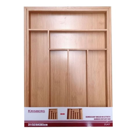 WKŁAD / ORGANIZER DO SZUFLADY NA SZTUĆCE ROZSUWANY KRISBERG KS-2547