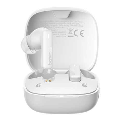 Słuchawki bezprzewodowe Bowie E19 TWS dokanałowe USB-C - białe