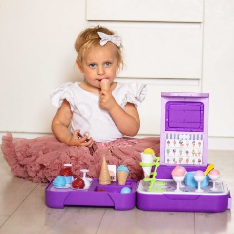 WOOPIE Walizka z Lodami 3w1 Kuchnia Sklepik Lodziarnia Przenośna 62 el.42943