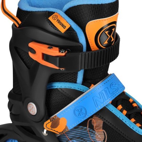 NA13808 ŁYŻWOROLKI COSMO NIEBIESKIE ROZM. M(34-37) NILS EXTREME