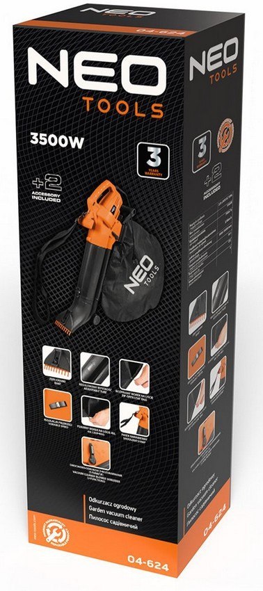 NEO ODKURZACZ OGRODOWY 3500W WOREK 45L