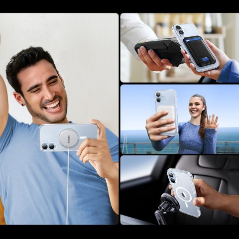 Etui case Classy Clear Magnetic na iPhone 16 Plus - przezroczyste