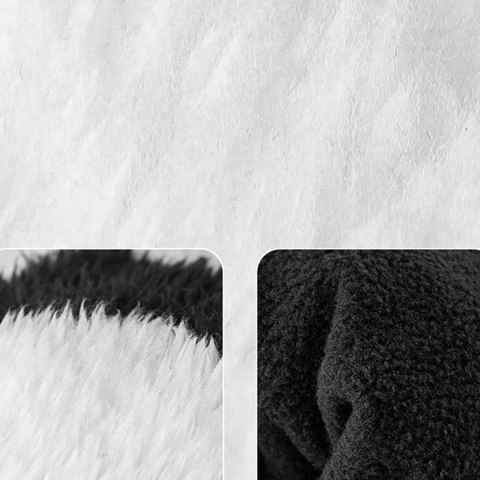 Rękawiczki narciarskie Panda dla dzieci i dorosłych rozmiar S - czarne/białe