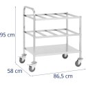Wózek kelnerski transportowy na 24 pojemniki GN 1/6 do 450 kg