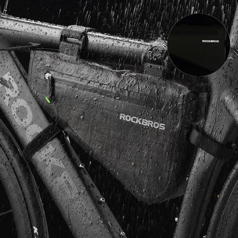 Torba rowerowa mocowane na ramę 5l AS-017 - ciemnozielona