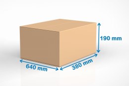 Karton Klapowy 640x380x190mm 3W B 390g/m2