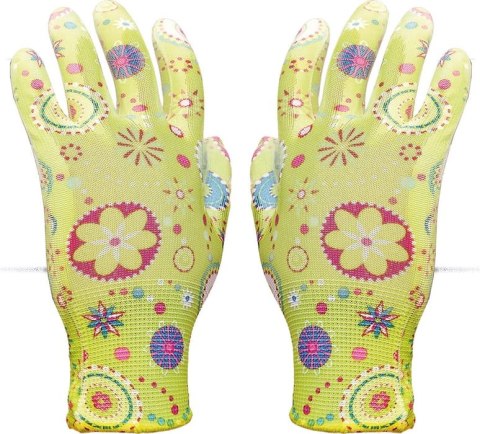 Rękawice ogrodowe / Kolorowe / RGARDEN-PU (7 - S)