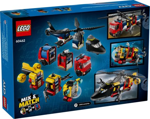 60462 - LEGO City - Zestaw z helikopterem, wozem strażackim i łodzią podwodną
