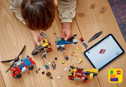 60462 - LEGO City - Zestaw z helikopterem, wozem strażackim i łodzią podwodną