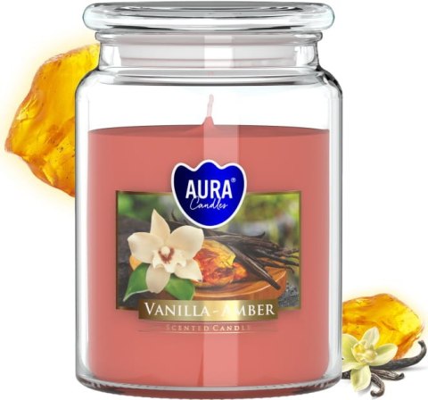 AURA Świeca Zapachowa WANILIA - BURSZTYN 100h snd99-355