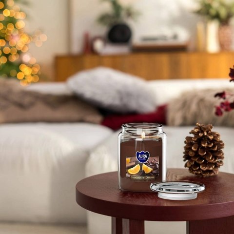 AURA Świeca Zapachowa WANILIA - BURSZTYN 100h snd99-355