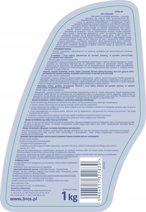 BROS - Vitrol GB zwalcza ślimaki 1kg
