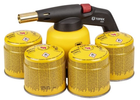 Lampa lutownicza gazowa na naboje 190 g + 4 naboje gazowe z zaworkiem