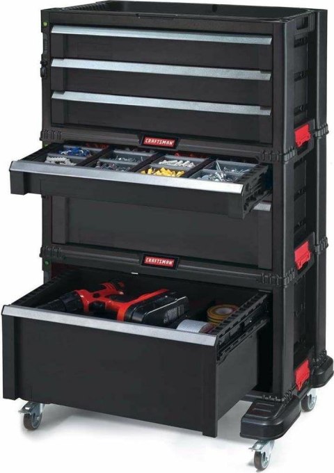 Regał narzędziowy na kółkach Keter 6 szuflad