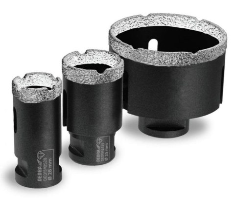 DEDRA ZESTAW KORONEK DIAMENTOWYCH VACUUM BRAZED 28,35,68MM 3 SZT.