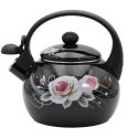 CZAJNIK EMALIOWANY 2.2L BRUNBESTE BLACK ROSE BB-4551