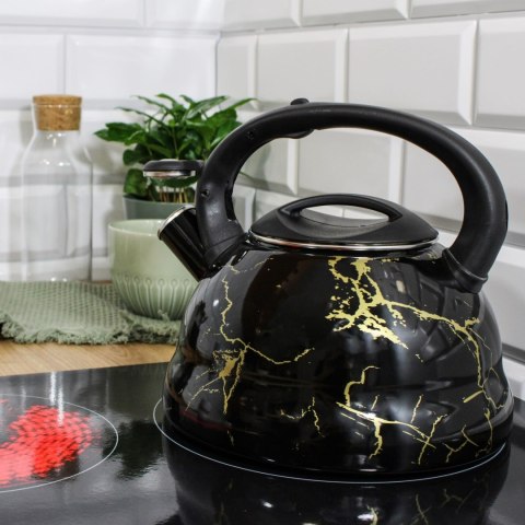CZAJNIK EMALIOWANY 3.0L BRUNBESTE MARBLE GOLD BB-4553
