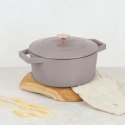 EMALIOWANY GARNEK ŻELIWNY 4.35L 24CM BERLINGER HAUS STRONG MOLD TAUPE BH-6525