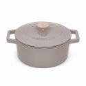 EMALIOWANY GARNEK ŻELIWNY 4.35L 24CM BERLINGER HAUS STRONG MOLD TAUPE BH-6525