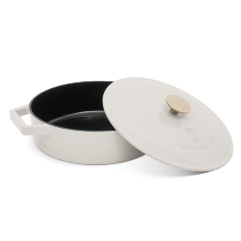 EMALIOWANY NISKI GARNEK ŻELIWNY 2.57L 26CM BERLINGER HAUS STRONG MOLD SAHARA BH-6530