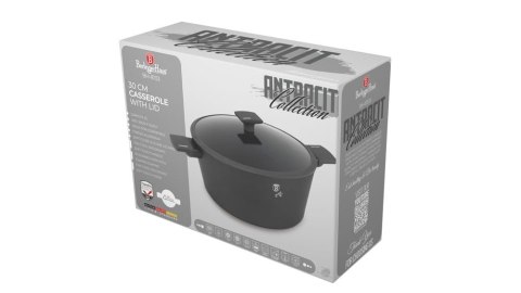 GARNEK TYTANOWY Z POKRYWKĄ 30CM 8L BERLINGER HAUS ANTRACIT BH-8133