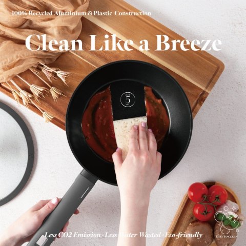 PATELNIA GŁĘBOKA TYTANOWA Z POKRYWKĄ 24CM BERLINGER HAUS ANTRACIT BH-8122