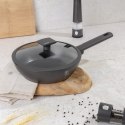 PATELNIA GŁĘBOKA TYTANOWA Z POKRYWKĄ 24CM BERLINGER HAUS ANTRACIT BH-8122