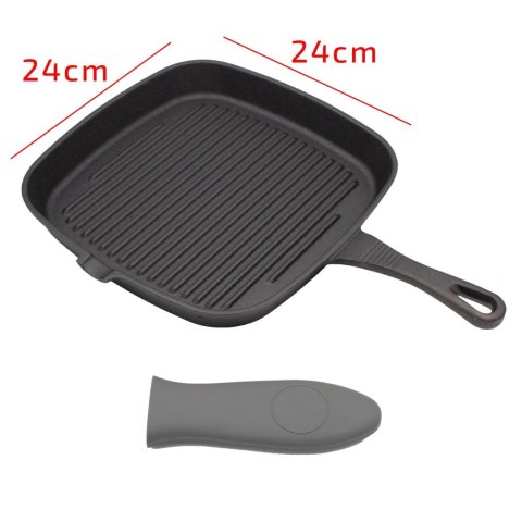 PATELNIA GRILLOWA ŻELIWNA 24X24CM BRUNBESTE BB-2668