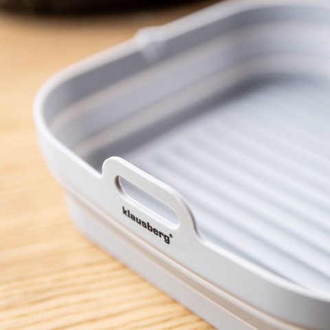 ZESTAW WKŁADÓW SILIKONOWYCH DO FRYTKOWNICY BEZTŁUSZCZOWEJ 2 SZTUKI KWADRATOWY 20CM SKŁADANY KLAUSBERG KB-7790