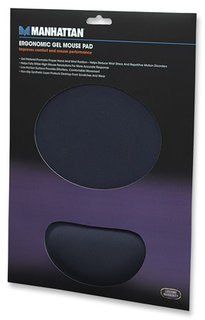 Manhattan Podkładka pod mysz żelowa, z podpórką na nadgarstek, niebieska