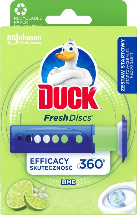 Duck Fresh Discs Lime - Żelowy Krążek Do Toalety 36ml + Aplikator