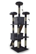Drapak wysoki 170cm grafitowa Budka dla kota legowisko stojak sizalowy