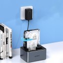 Stacja dokująca 6626C3-C-V1 z klonowaniem offline na 2 dyski 2.5'' / 3.5'' SATA HDD / SSD - szara