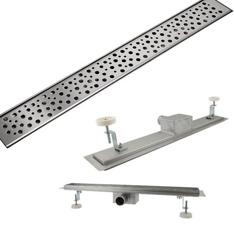 Odpływ liniowy Tropfen 110cm z syfonem podłogowy ze stali nierdzewnej