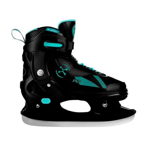 NH382 ŁYŻWOROLKI 2W1 ENZO TURKUSOWE ROZM. S(32-35) Z WYM. PŁOZĄ HOKEJOWĄ NILS EXTREME