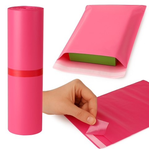 Foliopaki Kurierskie Różowe C3 350x450mm - 100 szt.